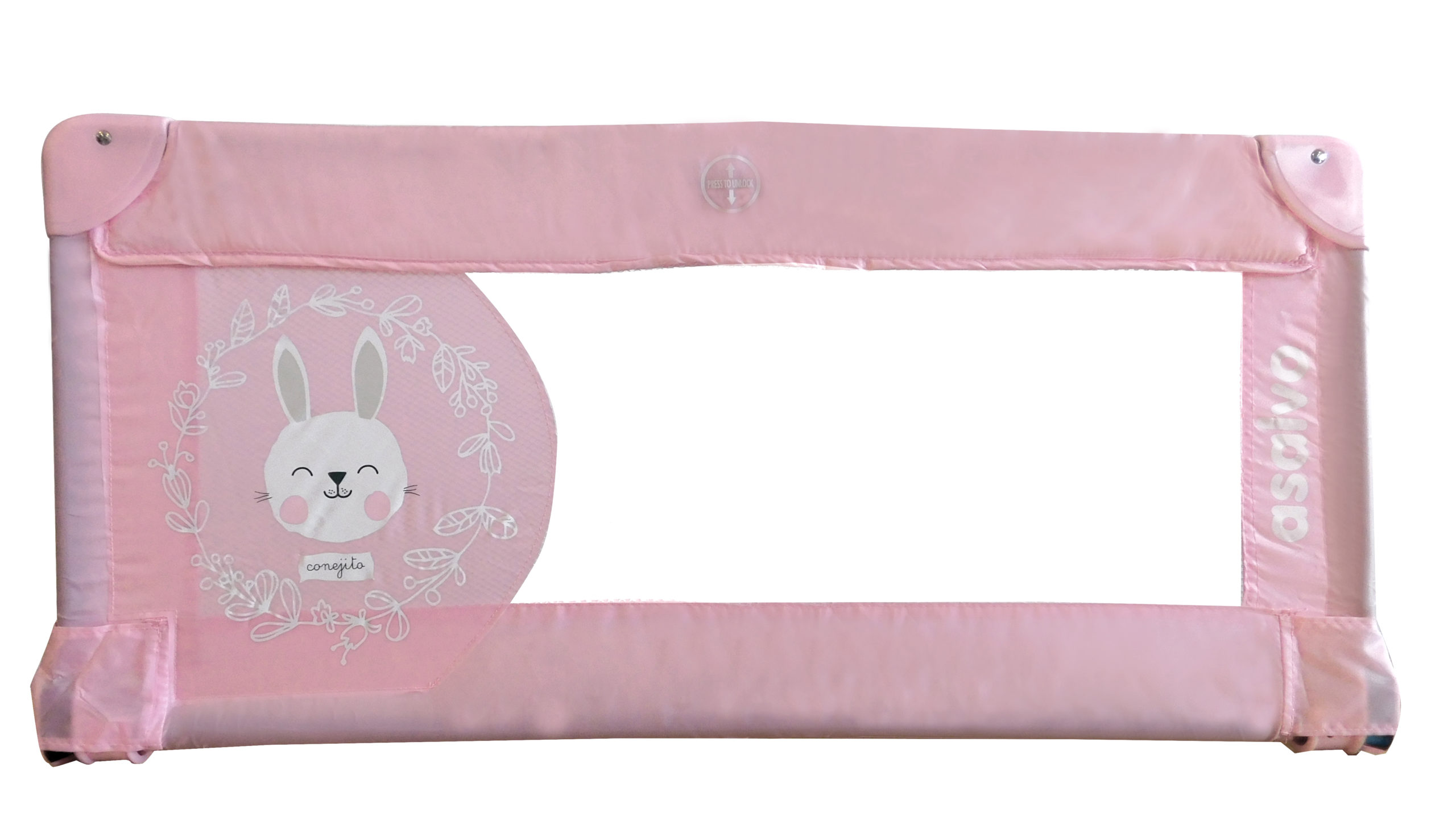 Barreira de Cama Coelhino Rosa 90 cm de Asalvo