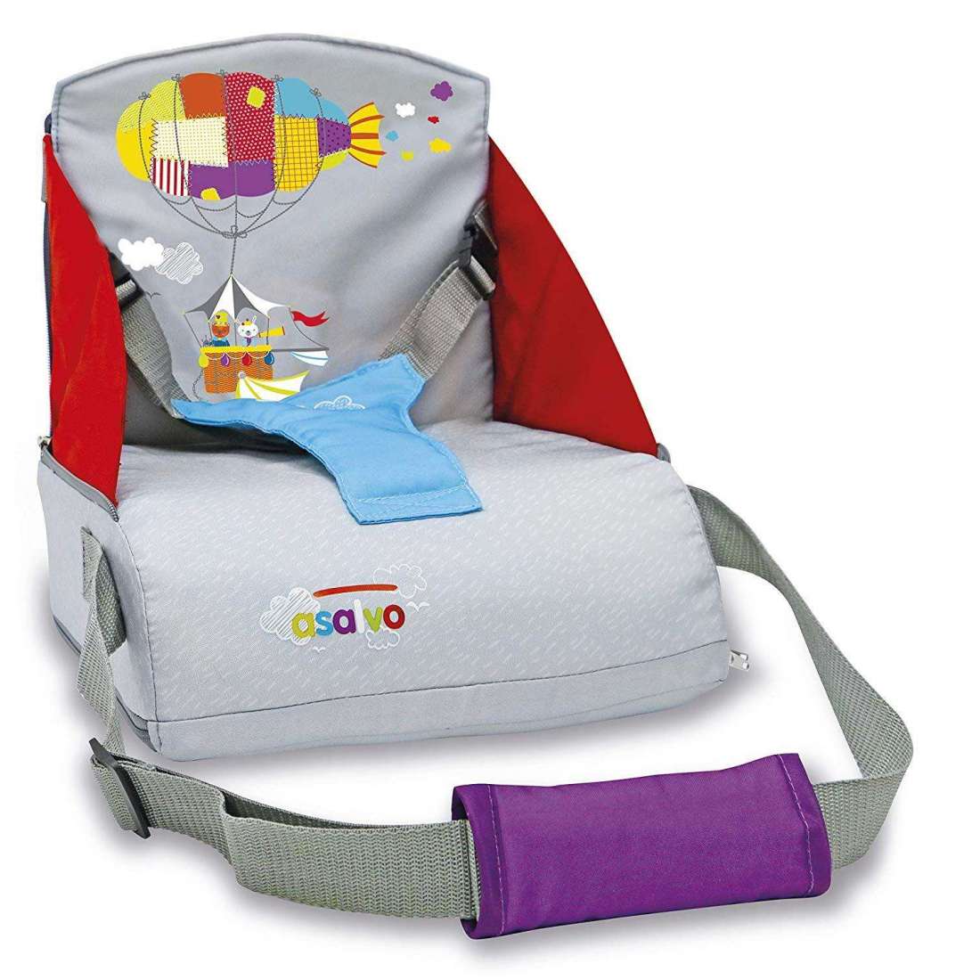 Cadeira de viagem Asalvo Zeppelin cinzenta/multicolor