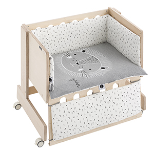 Miniberço Colecho Natural Leao Branco/Cinza