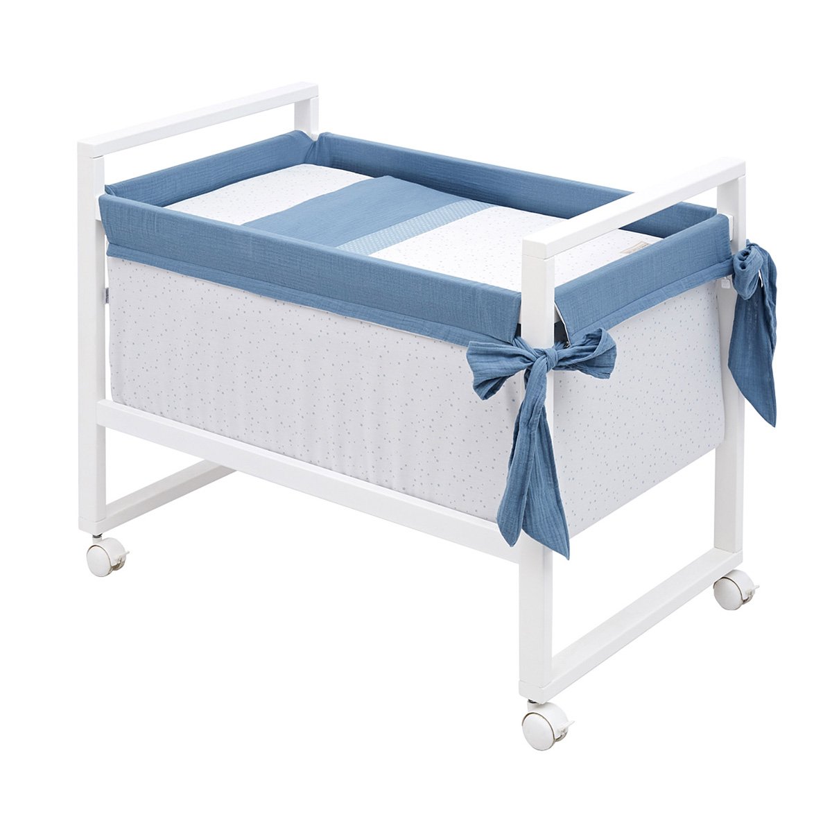Mini Berço quadrado Next Astra Azul Celeste 55x88x72 Cm