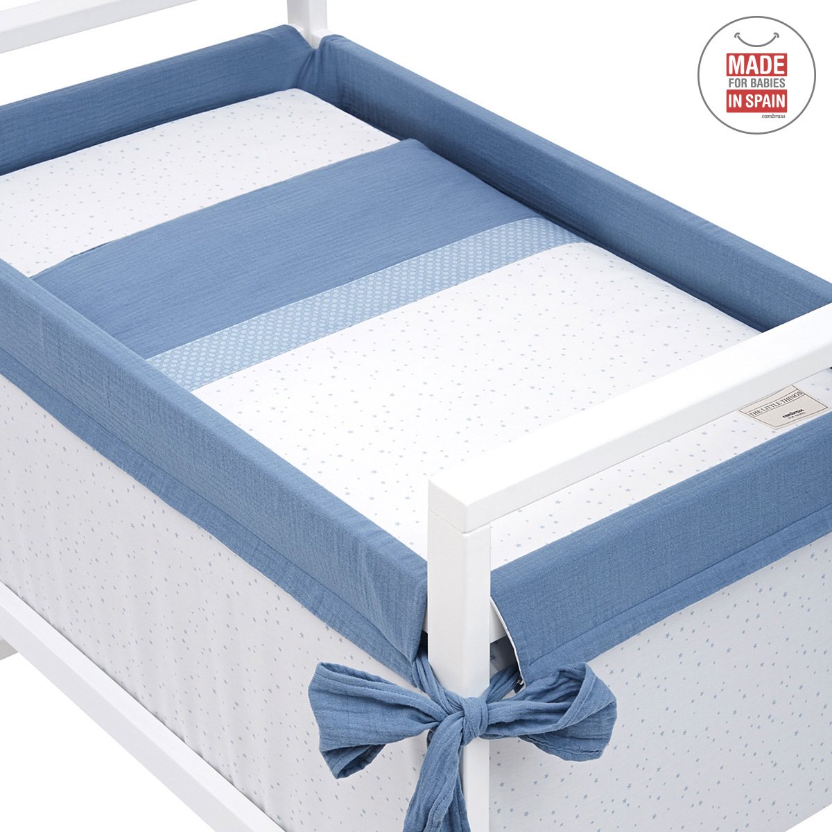 Mini Berço quadrado Next Astra Azul Celeste 55x88x72 Cm - Image 2