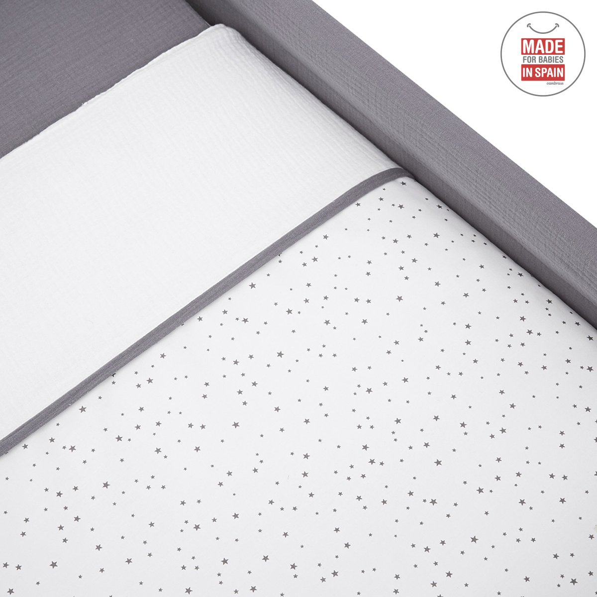 Mini Berço quadrado Next Astra Cinza 55x88x72 - 43311 - Image 3