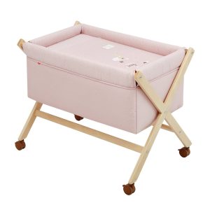 Mini Berço Tesoura Madeira Be Moon Rosa/Natural 55x87x74 - 44142