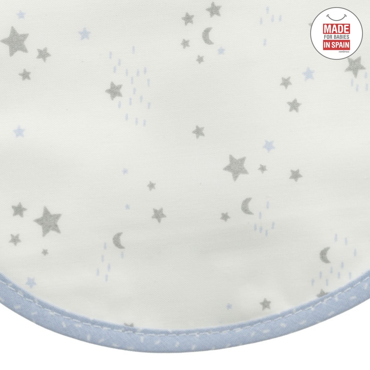 Babete Redondo com Velcro Sky Azul Celeste/Estrela 16x19 - 44565 - Image 3