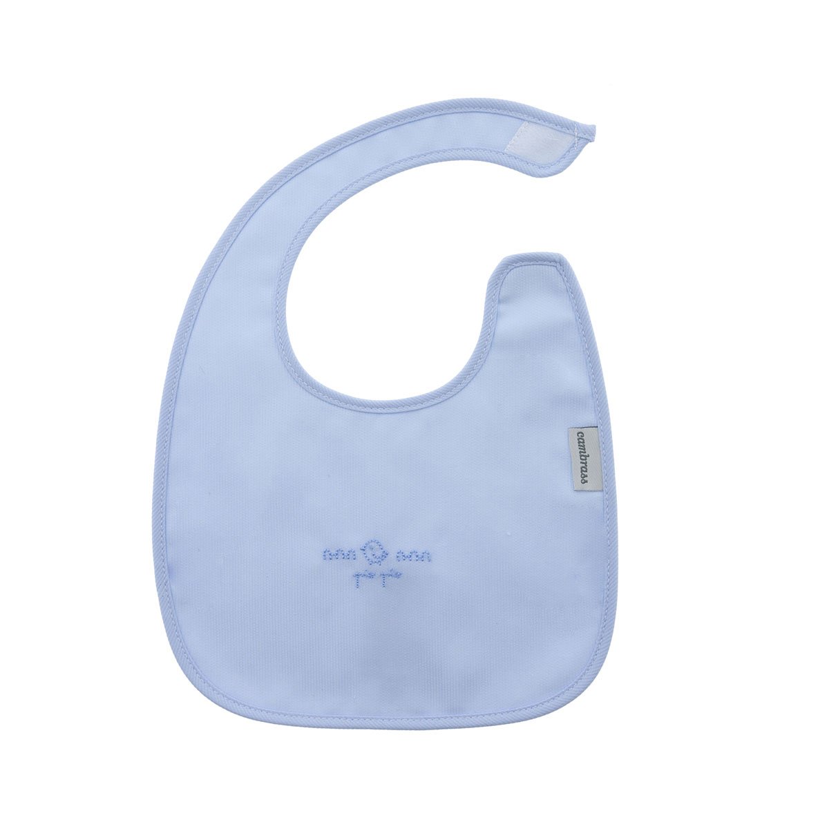 Babete Quadrado com Velcro Pio Pio Azul Celeste 20x26 - 44619
