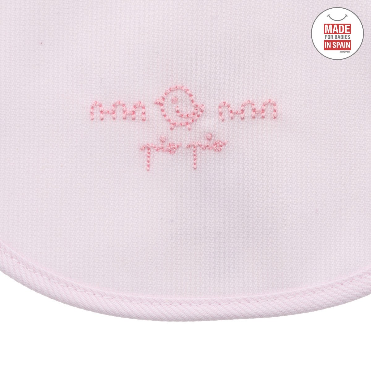 Babete Quadrado com Velcro Pio Pio Rosa 20x26 - 44620 - Image 3
