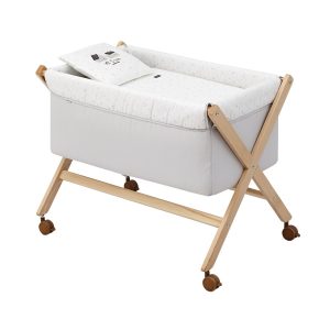 Mini Berço Tesoura Madeira Sky Cinza/Natural 55x87x74 - 45026