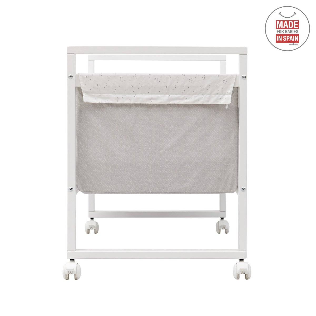 Mini Berço quadrado Sky Cinza 55x88x72 Cm - Image 2