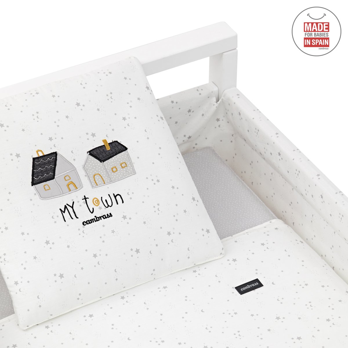 Mini Berço quadrado Sky Cinza 55x88x72 Cm - Image 4