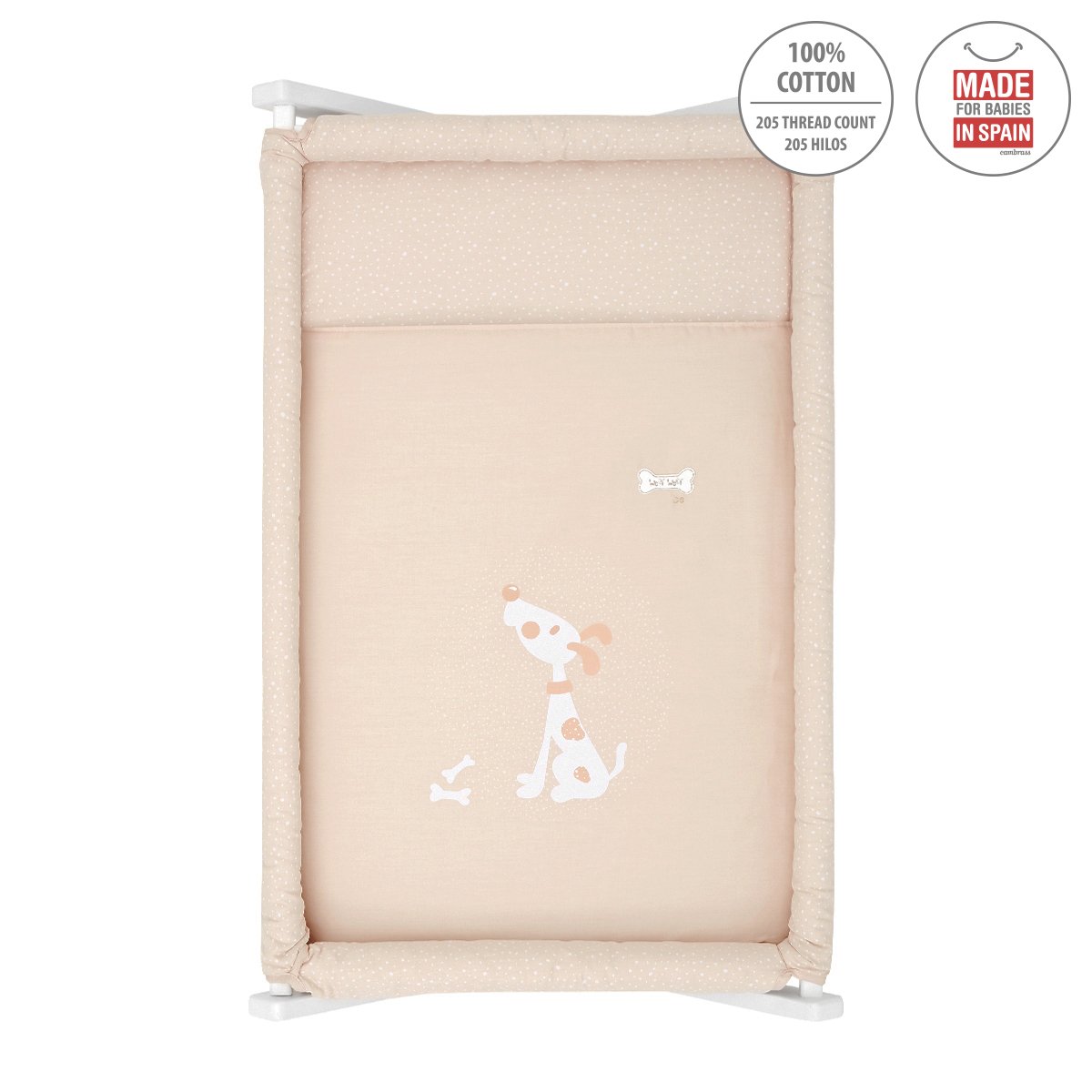 Mini Berço Tesoura Madeira Be Teckel Melocoton/Branco 55x87x74 Cm - Image 2