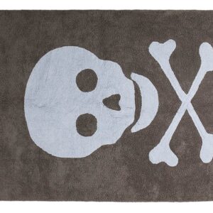 Tapete Lavavel Skull Dark Grey - Blue de Lorena Canals