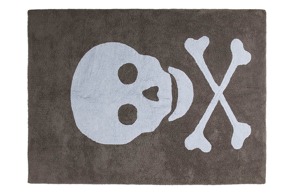Tapete Lavavel Skull Dark Grey - Blue de Lorena Canals