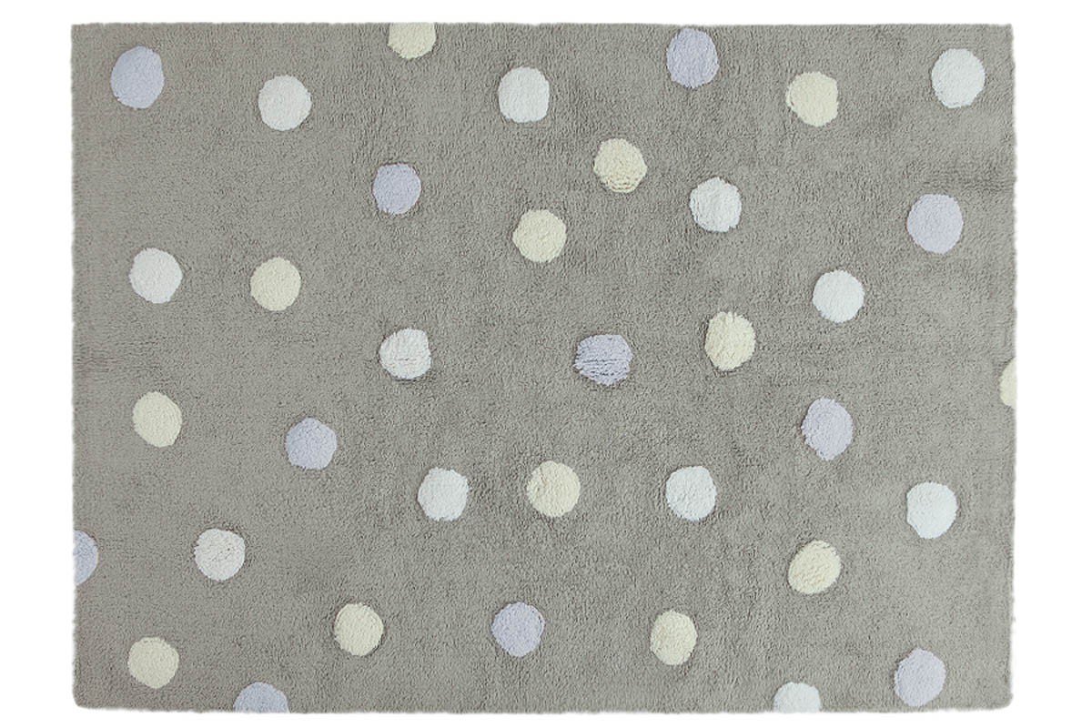 Tapete Lavavel Topos Tricolor Grey - Blue de Lorena Canals