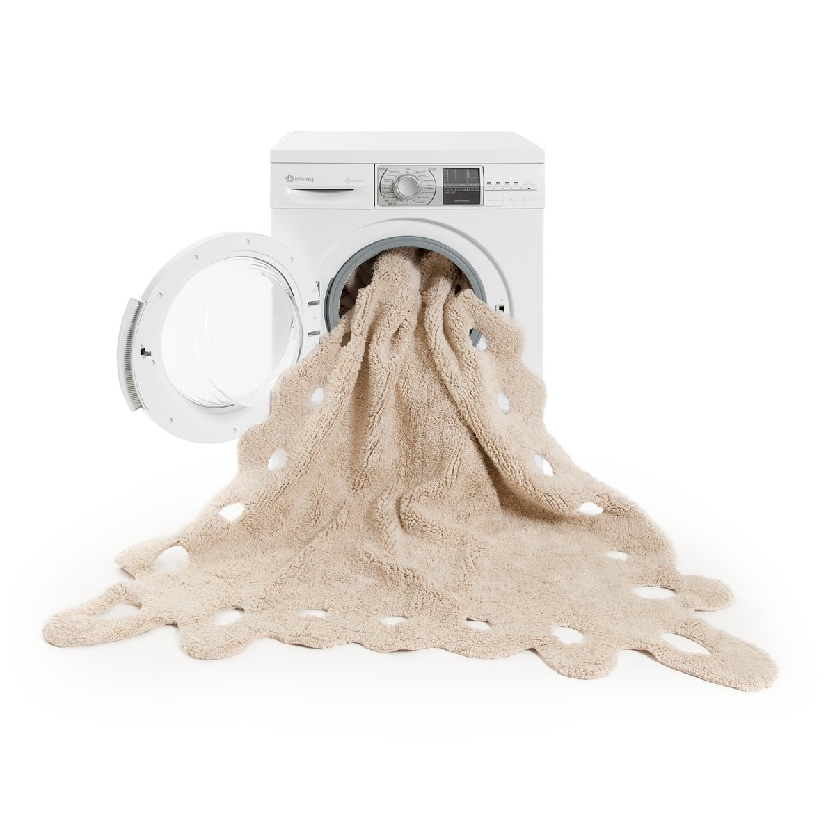 Tapete lavable Puntilla Beige de Lorena Canals - Image 2