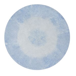 Tapete Lavavel Tie-Dye Azul Claro Ø 150 cm de Lorena Canals