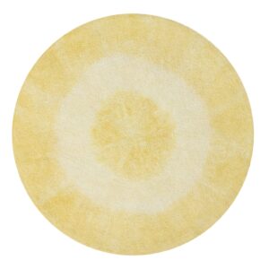 Tapete Lavavel Tie-Dye Amarelo Ø 150 cm de Lorena Canals