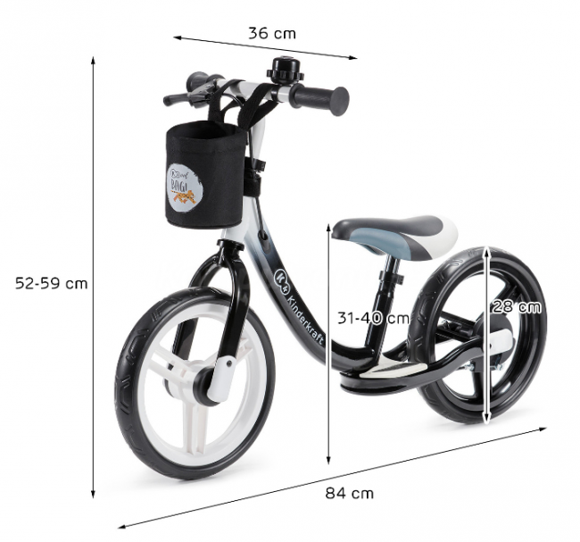 Kinderkraft Balance Bike Space Preto - Image 2