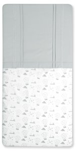 Edredão + Protetor + Almofada 72x142 Letoile Branco e Gris