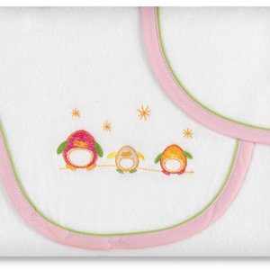 Juego para Alcofa Pirineo pinguinos Branco Rosa