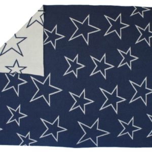 Manta Lana Reversible Stars Navy de Lorena Canals