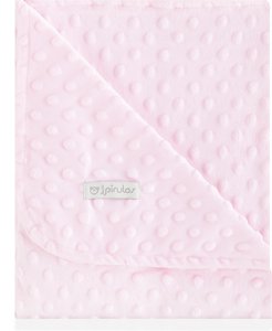 Manta doble cara 110x140 Dots Rosa