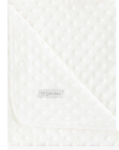 Manta doble cara 80x110 Dots Crudo