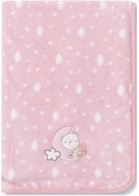 Manta micr.co-mini 80x110 Oso Luna Rosa