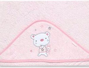 Maxicapa Banho 100x100 Osito star Rosa
