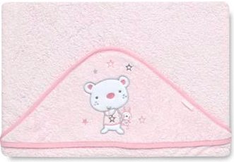 Maxicapa Banho 100x100 Osito star Rosa