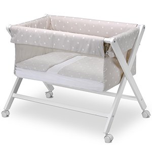Miniberço Tesoura Linho Dobrável Star Branco Lino