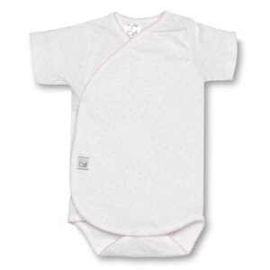 Pack 2 body manga corta caja talla 0 m Star Branco Rosa