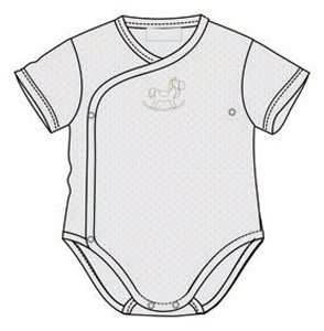 Pack 2 body manga corta caja talla 1 m Dots Gris