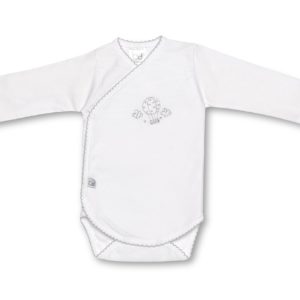 Pack 2 body manga larga caja talla 1 m globo Branco e Gris