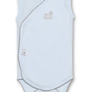 Pack 2 body sin mangas caja talla 3 m Dots Azul