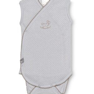 Pack 2 body sin mangas caja talla 3 m Dots Gris