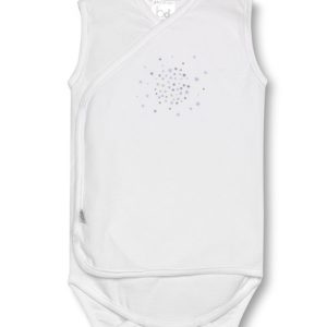 Pack 2 body sin mangas caja talla 3 m Espiral Branco e Azul