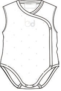 Pack 2 body sin mangas caja talla 3 m bd Branco