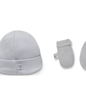 Pack 2 set 2P Gorro +Manoplas Tamanho Unico Dots gri