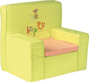 Poltrona com funda canvas Be Happy Branco e Pistacho