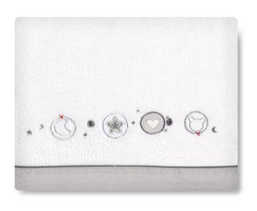 Triptico corAlgodão para Alcofa 40x80 Caritas Branco e Gris