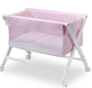 Vestidura para Miniberço Star Branco Rosa