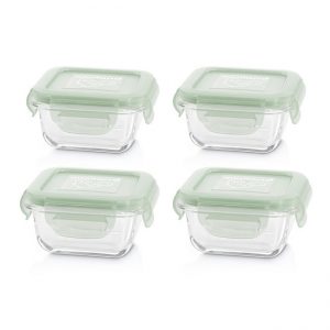 Miniland Set 4 Recipientes Vidro Quadrado Esquilo 89269
