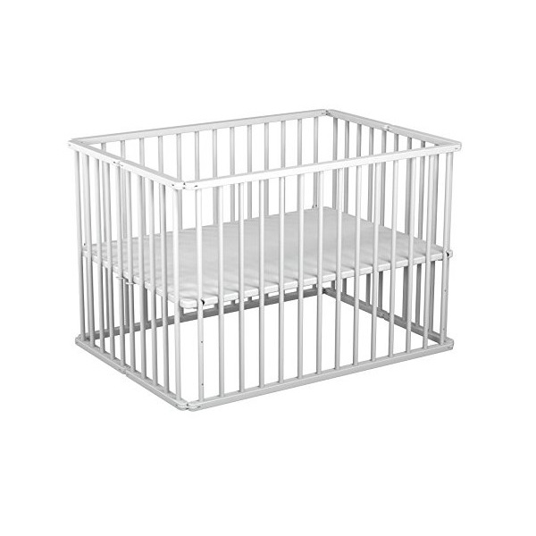 Parque para bebes Madeira plegable AT4 - Blanco - Image 2