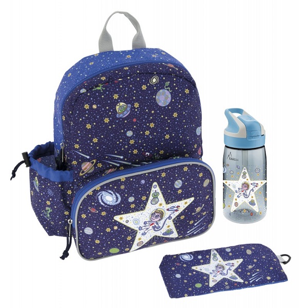 Mochila Infantil Grande 3 anos e garrafa Tritan Laken - Space Oddity