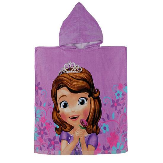 Toalha poncho para meninos Princesa Sofia