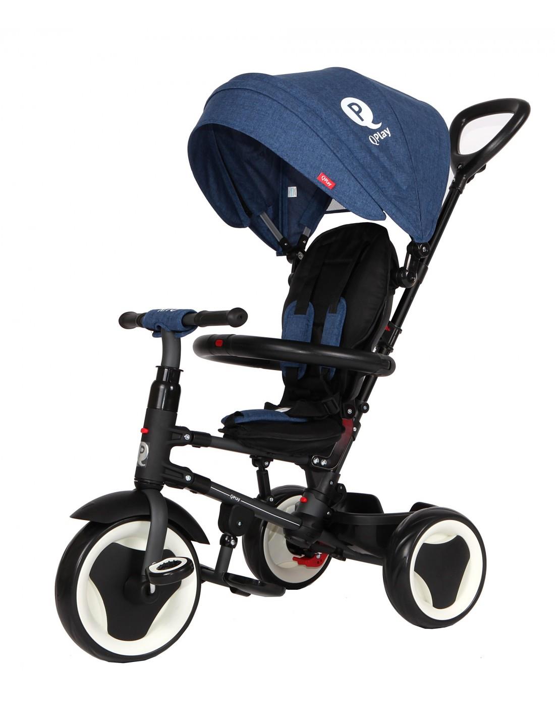 Triciclo QPlay Rito dobrável Azul - Image 2